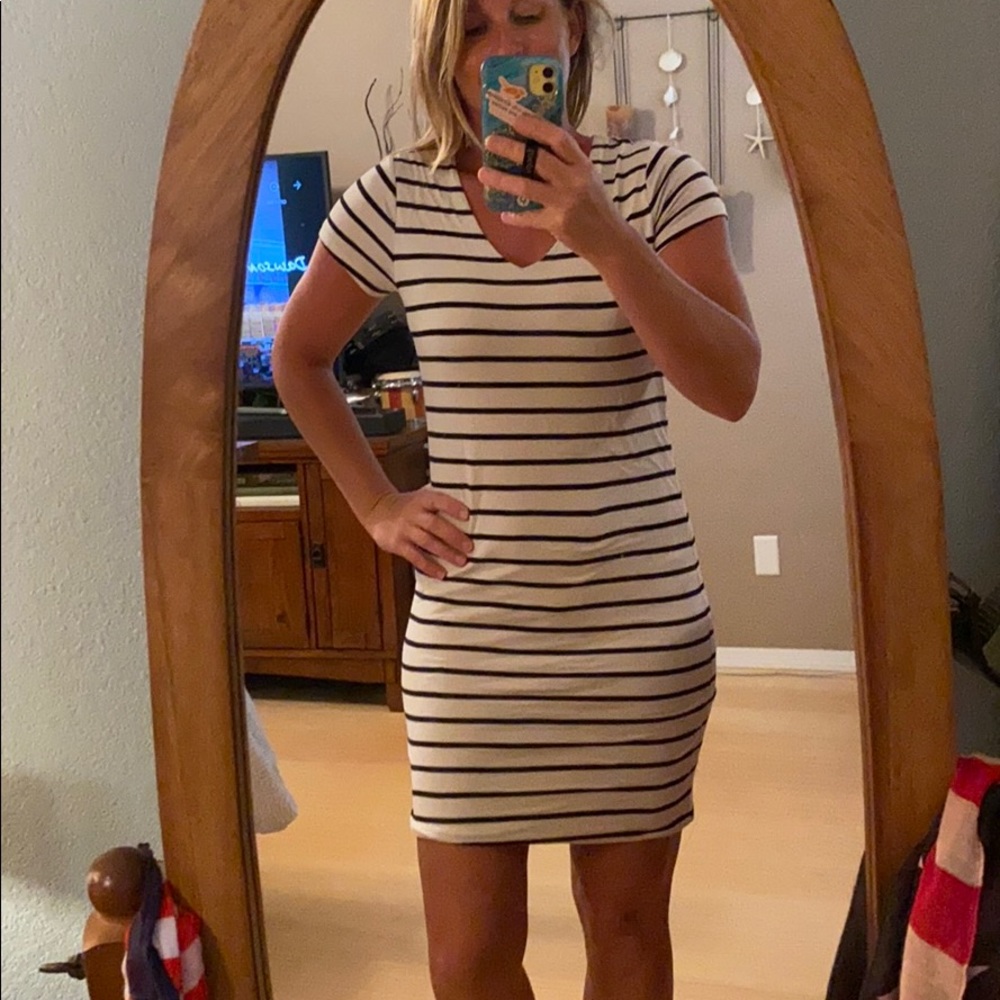 Fitted Striped Mini-dress